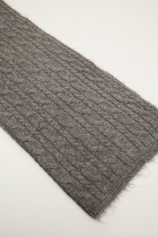 Cable-Knit Scarf Anthracite