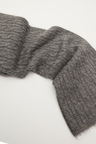 Cable-Knit Scarf Anthracite