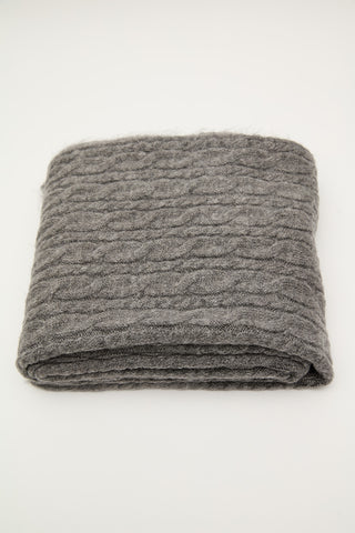 Cable-Knit Scarf Anthracite