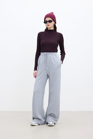 Basic Relaxed Trousers Grey Melange