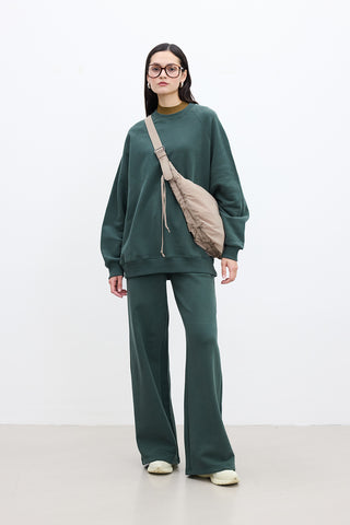 Basic Relaxed Trousers Green