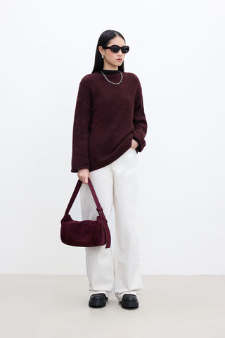 OVERSIZE KAZAK BORDO