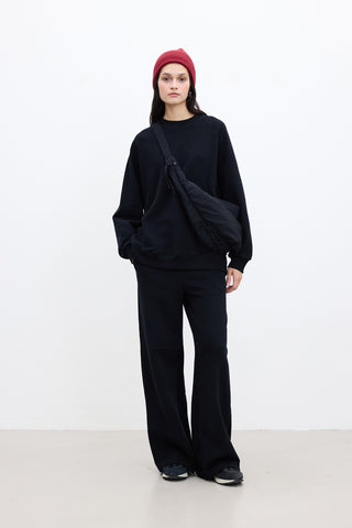 Basic Relaxed Trousers Black
