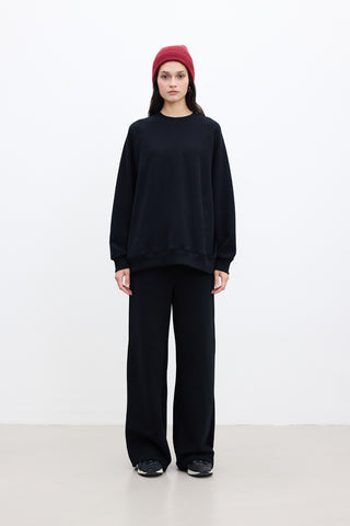 Basic Relaxed Trousers Black