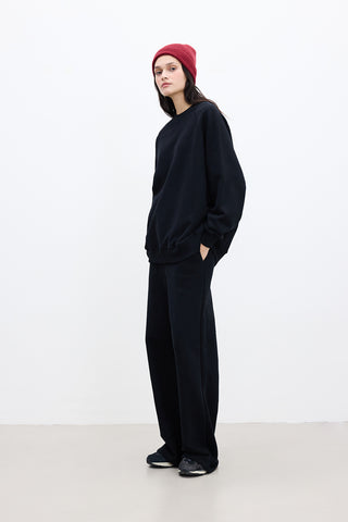 Basic Relaxed Trousers Black
