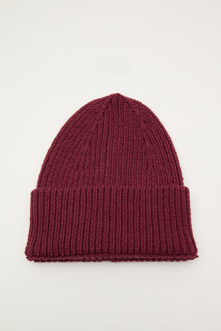 Chunky Knit Beanie Burgundy