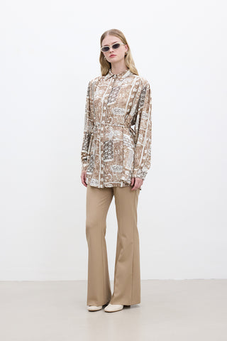 Belted Retro Style Shirt Ilona