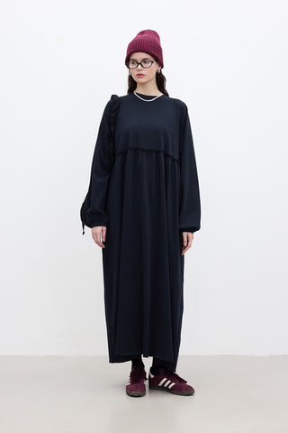 Oversized Ruched Dress Black