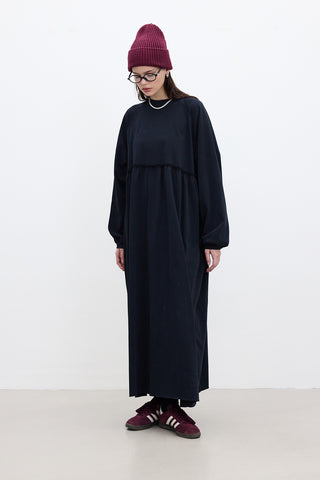 Oversized Ruched Dress Black