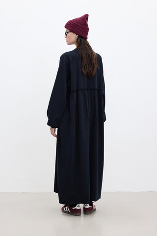 Oversized Ruched Dress Black