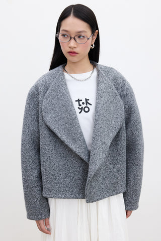 Jacqueline Kısa Kaşe Mont Antrasit Gri