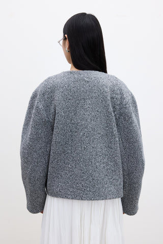 Jacqueline Kısa Kaşe Mont Antrasit Gri