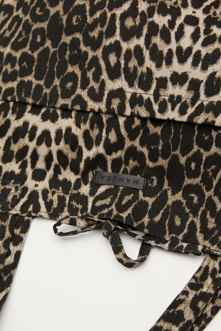 Patterned Canvas Tote Bag Mink