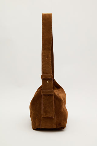 Ari Suede Shoulder Bag Camel