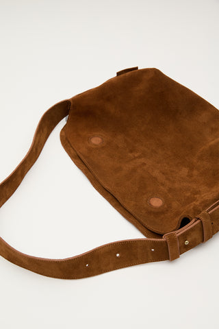 Ari Suede Shoulder Bag Camel