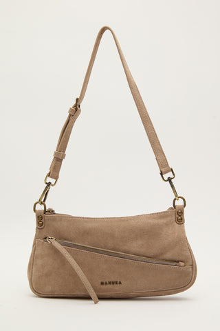 Mari Suede Baguette Bag Sand