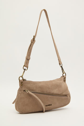 Mari Suede Baguette Bag Sand