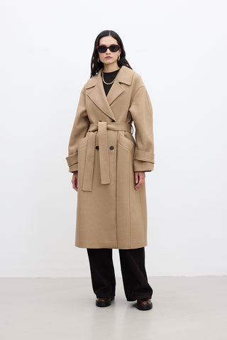 Italian Premium Cachet Coat Camel