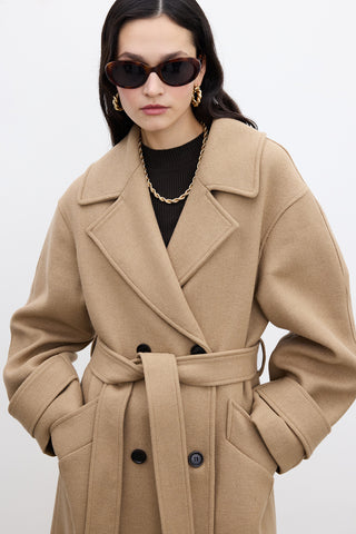 Italian Premium Cachet Coat Camel