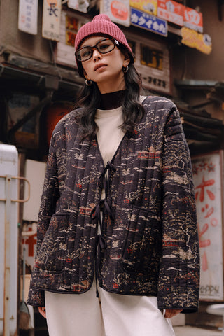 Patterned Quilted Jacket Osaka