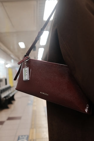 Thin Strap Patent Bag Burgundy