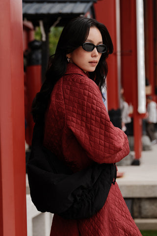 Enya Pocketed Crossbody Bag Black