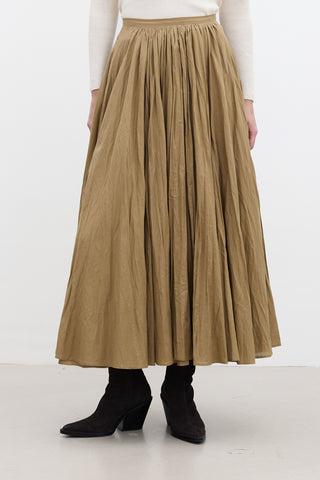 Pleated Maxi Skirt Sand