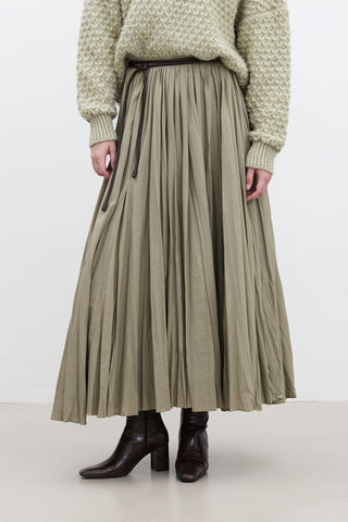 Pleated Maxi Skirt Pistachio