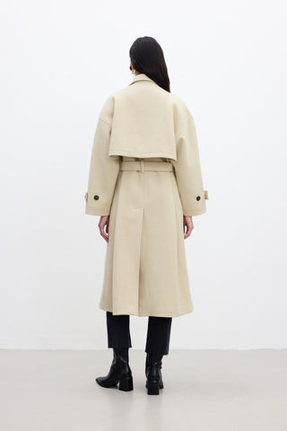 Andy Oversized Cachet Coat Beige