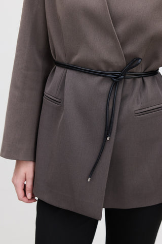 Classic Belted Blazer Mink