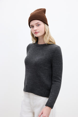 Crew Neck Fit Knitwear Sweater Anthracite