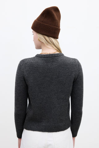 Crew Neck Fit Knitwear Sweater Anthracite