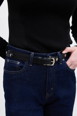 Metal Studded Belt Black