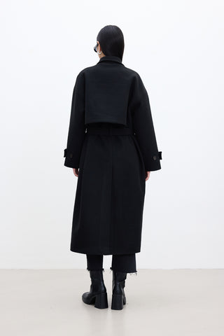 Andy Oversized Cachet Coat Black