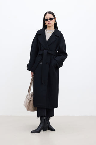 Italian Premium Cachet Coat Black