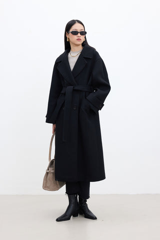Italian Premium Cachet Coat Black