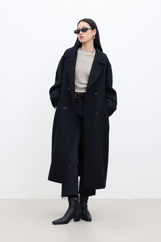 Italian Premium Cachet Coat Black