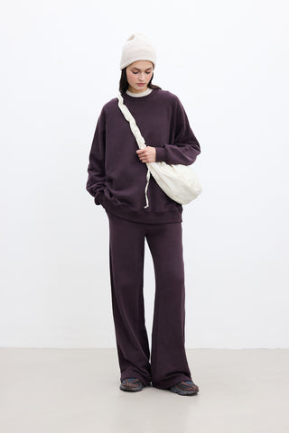 OVERSIZE BASIC SWEATSHIRT BORDO