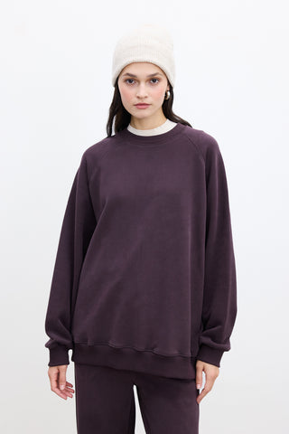 OVERSIZE BASIC SWEATSHIRT BORDO