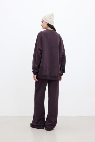 OVERSIZE BASIC SWEATSHIRT BORDO