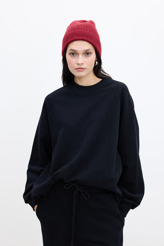 OVERSIZE BASIC SWEATSHIRT SİYAH