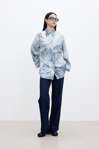 Tie-Detail Satin Shirt Valley