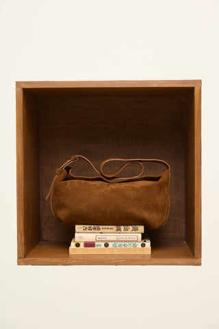 Ari Suede Shoulder Bag Camel