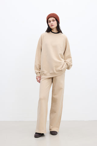 OVERSIZE BASIC SWEATSHIRT CAMEL