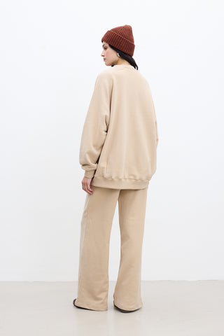 OVERSIZE BASIC SWEATSHIRT CAMEL