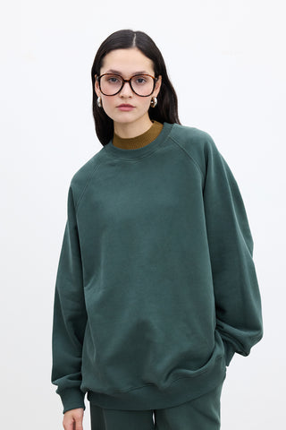 OVERSIZE BASIC SWEATSHIRT YEŞİL