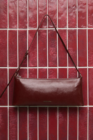 Thin Strap Patent Bag Burgundy