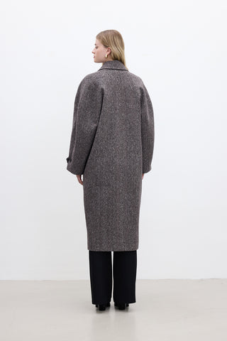 Asymmetric Cachet Coat Mink