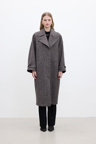 Asymmetric Cachet Coat Mink