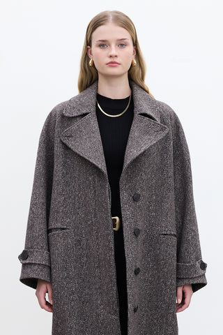 Asymmetric Cachet Coat Mink